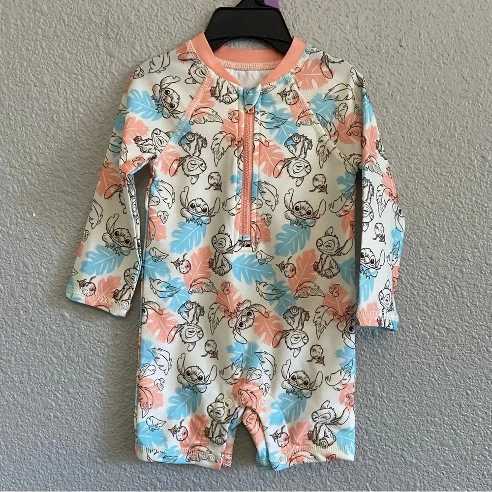 Disney Baby One Piece Swim Lilo & Stitch NWOT UPF 50+